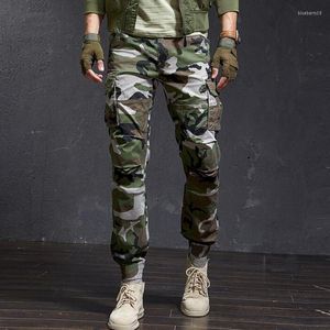 Pantalons pour hommes hommes Camouflage Cargo coton poche maigre tactique hommes Combat armée pantalon militaire pantalons de survêtement survêtement décontracté