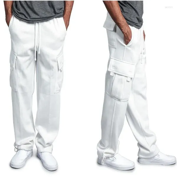 Pantalones para hombres Hombres Cargo Jogger Otoño Casual Hip Hop Street Wear Pantalones sueltos Color sólido Multi-PockeOveralls GYM Sweetpants