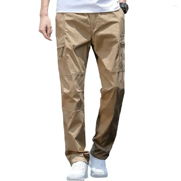 Pantalones para hombres Cargo Cargo suelto bolsas múltiples con cremallera