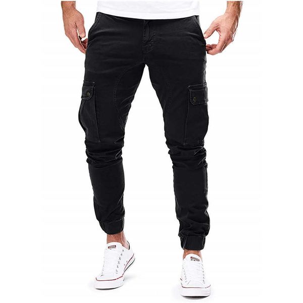 Pantalones de hombre Pantalones militares de carga para hombres Pantalones pitillo casuales de otoño Pantalones largos del ejército Pantalones de chándal 2023 Ropa deportiva Pantalones de camuflaje Trendy 2023 W0414