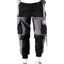 Pantalons pour hommes Hommes Cargo Multi-poche avec boucle d'entrejambe profonde Décor Loose Fit Pantalon chaud Streetwear