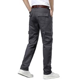 Pantalones para hombres Hombres Cargo Multi Bolsillos Militari Tactic Pant Losse Straight Primavera Verano Pantalones Safari Estilo Pluse Tamaño Masculino SteetwearMen's