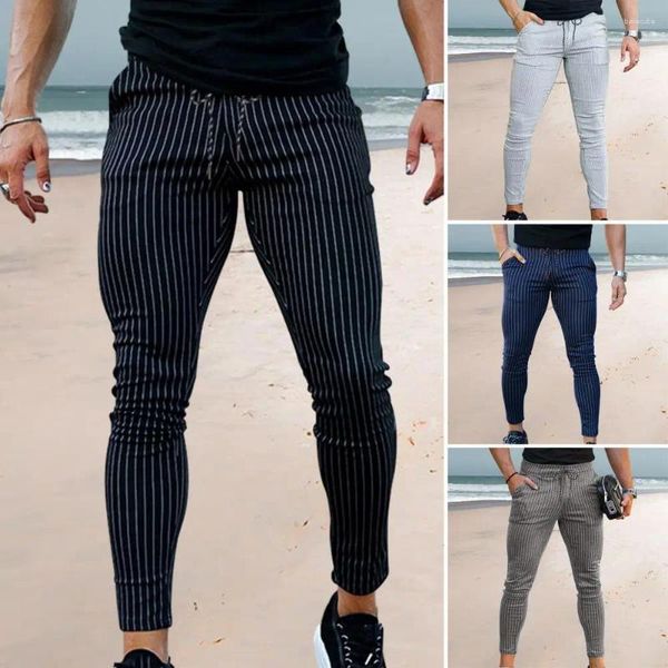 Pantalones para Hombres Pantalones Cargo para Hombres Estampado A Rayas Pantalones De Pierna Recta Delgados Pantalones De Chándal Casuales De Moda Pantalones De Lápiz Formales De Negocios para Hombre