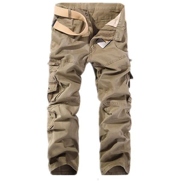 Pantalons pour hommes Hommes Cargo Pantalons Hommes Casual Multi-Poche Coton Global Pantalon Facile Lavage Automne Armée Vert Joggers Pantalon Mâle Drop 231127