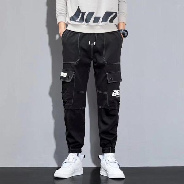 Pantalon homme décontracté Cargo ample Hip Hop taille haute grandes poches Streetwear pantalon homme tout match BF Simple école adolescents quotidien