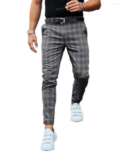 Pantalons pour hommes Hommes Casual Long Pantalon de survêtement à carreaux Sports Jogger Fitness Hip Hop Pantalon