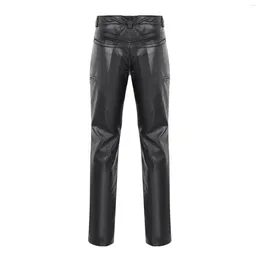 Mannen Broek Mannen Casual Lange Retro Goth Slanke Lente Herfst Punk Man Y2k Kleding Pu Gym Werkbroek Pantalones Rechte streetwear