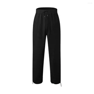 Pantalons pour hommes Hommes Casual Loose Fit Side Stripe Sport avec taille de cordon pour l'entraînement de gymnastique Jogging respirant jambe large