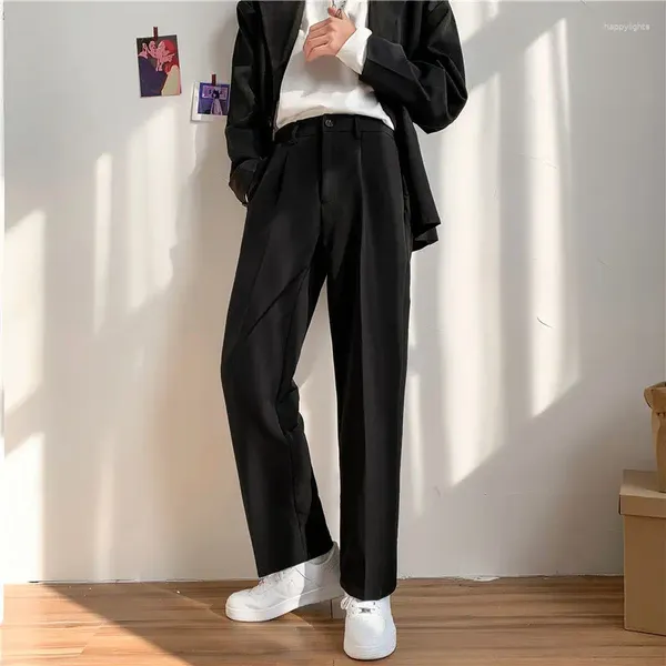 Pantalon masculin de combinaison à fermeture éclair décontractée pantalon pantalon harajuku simple apparition de style coréen plus taille 5xl robe élastique baggy