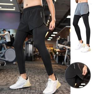 Pantalones para hombres Men compresión deportes pantalones de gimnasio casual corriendo macho 2 en 1 jogger fitness seco de fitness ropa de chándal para hombre