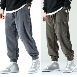 Pantalones para hombres Hombres Pantalones de pana Jogger Harem Pantalones Hip Hop Primavera Verano Pantalones sueltos Harajuku Pantalones deportivos al aire libre Pantalones de gran tamaño Pantalons 220922