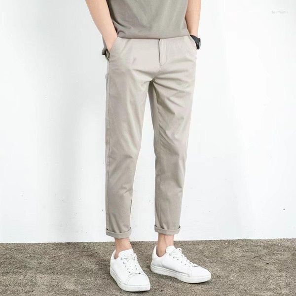 Pantalons pour hommes hommes coton Cargo automne coréen haute rue couleur unie pantalons de survêtement taille classique cordon pantalon