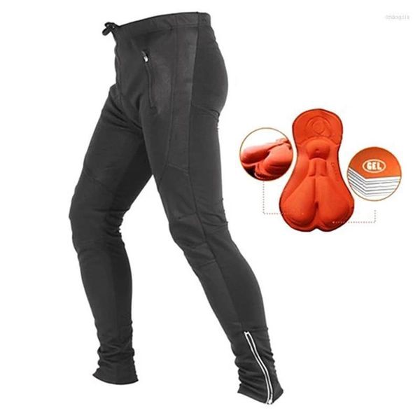 Pantalones para hombre, pantalones de ciclismo para hombre, mallas térmicas cálidas, transpirables, almohadilla 3D, deportes de invierno, nailon, bicicleta de montaña, ropa de tela MTB, secado rápido Drak22