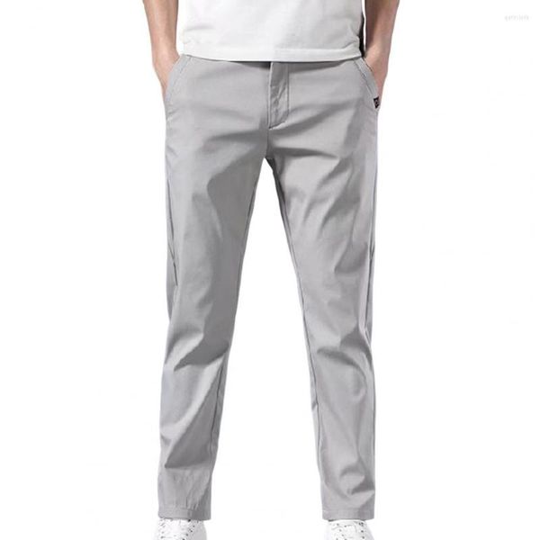 Pantalones de hombre Pantalones de cintura elástica para hombre Pantalones de verano de estilo coreano de color puro para trabajar