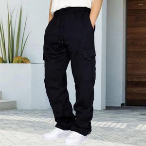 Pantalon pour hommes Hommes Taille élastique Cargo avec cordon de serrage Multiples poches Tissu respirant pour un usage quotidien Travail sportif