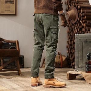 Pantalon masculin mode masculin cargo armée slim régulialr en ajustement droit coton multi-couleurs camouflage pantalon jaune vert bl7606