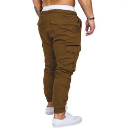 Pantalons pour hommes Hommes Mode Pantalon Casual Pure Couleur Jean avec Salopette Sport Pantalon Solide Taille Basse Harlan Poche Crayon