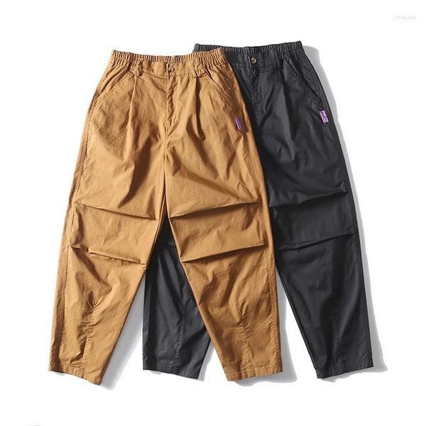 Pantalons pour hommes Hommes Plis Japon Coréen Streetwear Extérieur Vintage Mode Cityboy Lâche Casual Large Jambe Cargo Baggy Femmes Harem Pantalon