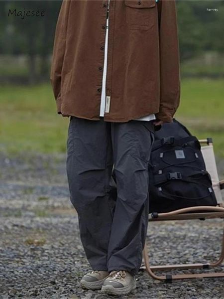 Pantalons pour hommes Hommes Plie Lâche Multi Poches Style Japonais Harajuku Pleine Longueur All-Match Mode Streetwear Automne Mâles Pantalon Quotidien