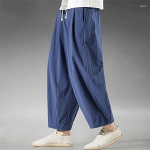 Pantalons pour hommes hommes Harem mode été lin mâle décontracté confort pantalon grande taille