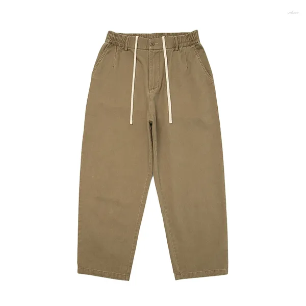 Pantalones para hombres Hombres de alta calidad de algodón suelto casual Cityboy Japón Ropa de calle coreana Moda Pierna ancha Baggy Cargo Harem Pantalones