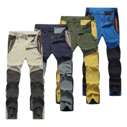 Pantalons masculins des hommes de la randonnée des hommes de camping usure de pantalon anti uv résistant aux pantalons élastiques imperméables et à la randonnée 5xl Trekking Summer 231026