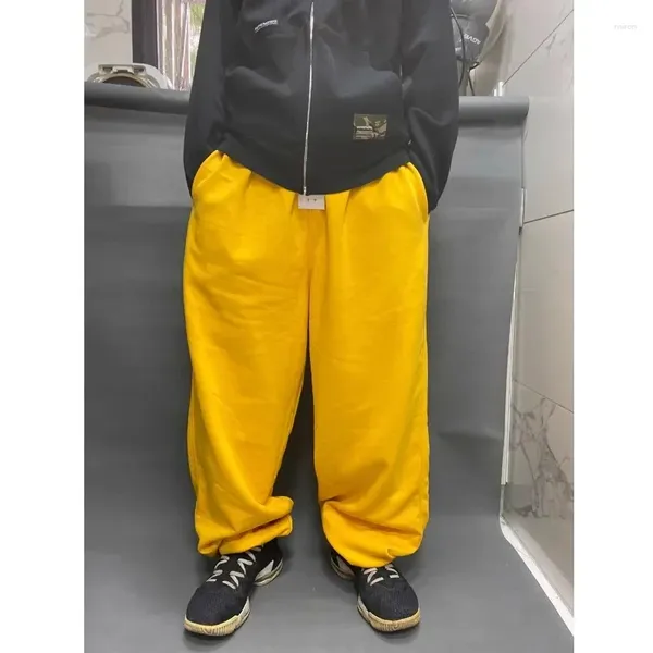 Pantalones para hombres hombres hiphop casual streetwear joggers algodón de algodón ancho de la pierna suelta taller de talla grande xxxxl pantalones de trajes de baile ropa de baile