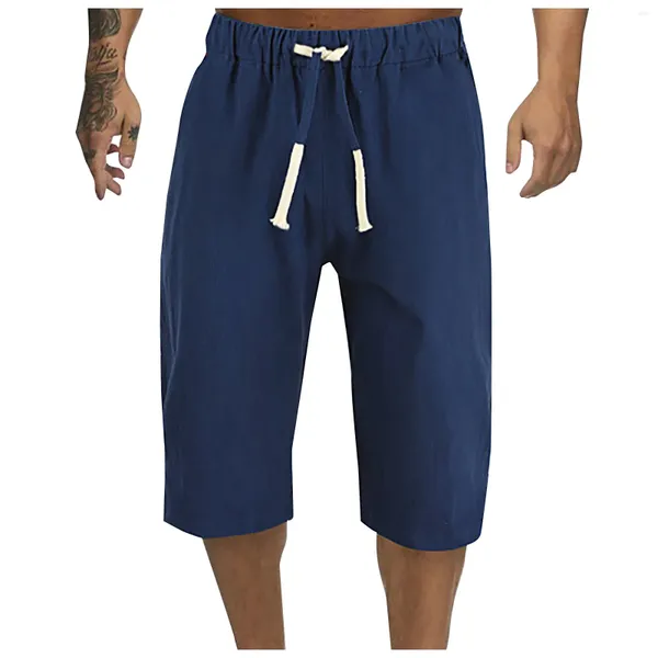 Pantalons pour hommes Hommes Home Outdoor Capri Fashion Casual Basic Lâche Respirant Séchage rapide Mâle Formation Beachwear 2023