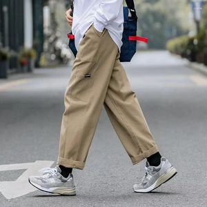 Herenbroeken Heren Japanse overalls Zomer Legergroen Losse rechte pijpen Casual eenvoudig ontwerpgevoel