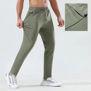 Herenbroek mannen jogger sport yoga outfit snel trekstring gym zakken trainingsbroek broek casual elastische taille fitness ll-a12