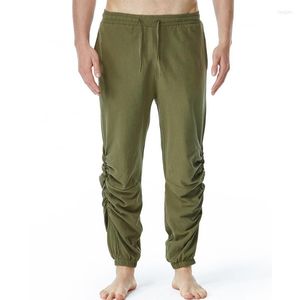 Pantalon homme homme kaki vert décontracté été coton lin cordon Stretch ample mince survêtement garçons grande taille pantalon mâle Xxxl