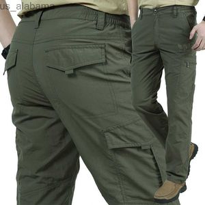 Pantalons pour hommes Pantalons légers à séchage rapide Pantalons d'été de style armée Pantalons cargo tactiques Pantalons imperméables 240308