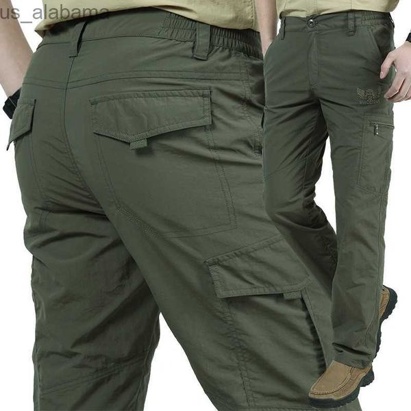 Pantalons pour hommes Pantalons légers à séchage rapide Pantalons d'été de style armée Pantalons cargo tactiques Pantalons imperméables 240308