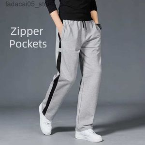 Pantaloni da uomo Pantaloni sportivi larghi da corsa Pantaloni sportivi a righe Pantaloni da allenamento fitness Pantaloni dritti da uomo Tuta da jogging Abbigliamento sportivo Goggers Q240117