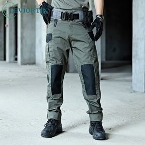 Pantalones para hombres Hombres Militar Táctico Cargo Ejército Verde Pantalones de combate Multi bolsillos Gris Uniforme Paintball Airsoft Otoño Ropa de trabajo 230822