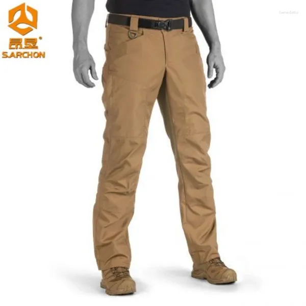 Pantalons pour hommes Hommes Militaire Tactique Formation Printemps Automne Imperméable Résistant à l'usure Cargo Combat en plein air Escalade Pantalon de chasse