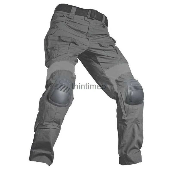 Pantalones para hombres Hombres Pantalones tácticos militares CP Camuflaje Multicam Cargo Pantalón Ropa de trabajo casual Combate Airsoft Ejército Verde Rodilleras Pantalones YQ231214