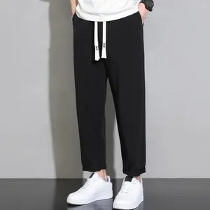 Pantalon masculin neuvième pantalon de gymnase à sec rapide et pantalon de jogging avec des poches latérales