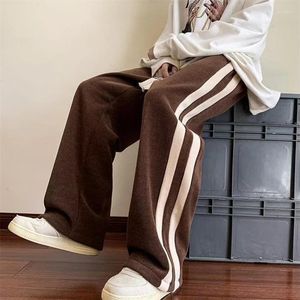 Herenbroeken Heren Plus Size Streetwear Casual joggingbroek Corduroy Fleece Herfst en winter Wijde pijpen Losse herenbroek