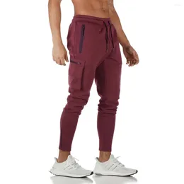 Pantalons pour hommes Hommes Courir Sport Jogging Pantalons de survêtement Casual Entraînement en plein air Pantalon de fitness avec poches zippées