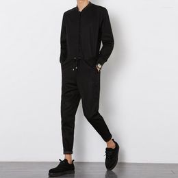 Pantalons pour hommes hommes 2022 Original été siamois pieds chargés décontracté vêtements à manches longues costume marée