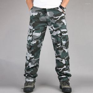 Pantalons pour hommes Camouflage Baggy Cargo mâle armée militaire tactique pleine longueur décontracté pantalons longs lâche droite grande taille pantalon