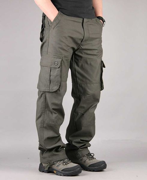 Pantalones de hombre Pantalones de carga para hombres Hombres Casual lti Poets Militar Tamaño grande 44 Pantalones tácticos Hombres Outwear Army Straight slas Pantalones largos Z0410