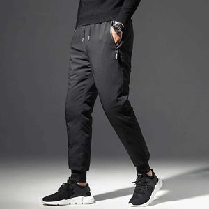 Pantalones de hombres pantalones para hombres 90% de pato blanco por pantalones de invierno negro sólido