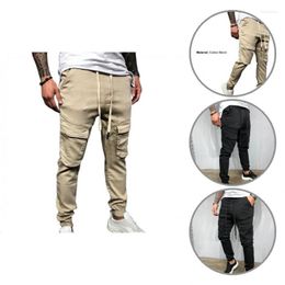 Herenbroek Heren Knappe Slim Fit Slijtvast Cargo Effen Kleur Trekkoord Heren Voor Trekking Sportbroeken