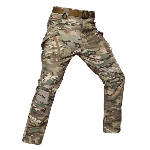 Men's Pants Hommes IX9 Softshell épais polaire pantalon hiver militaire tactique pantalon Camouflage chasse Cargo pantalon chaud imperméable Combat pantalon 230920