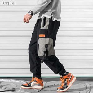 Men's Pants Pantalon patchwork à grandes poches pour hommes, vêtements de rue, pantalons de défense, Harajuku, vêtements de travail amples, hip-hop FJCasial track pants 2023 YQ240115