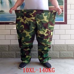 Herenbroeken Heren Grote maat Cargo Elastische taille Plus 8XL 9XL 10XL Camouflage Legergroen Buiten 140KG Militaire stijl Werk