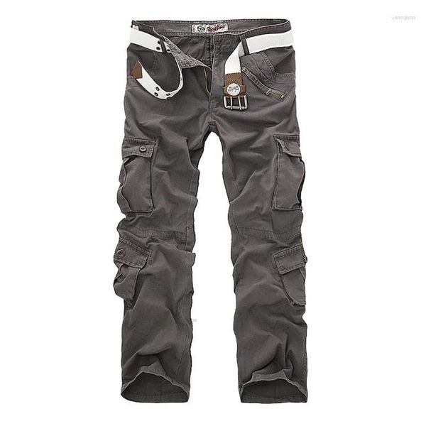 Pantalons pour hommes Hommes Hommes Cargo Casual Militaire Camouflage Pantalon Multi-Poche Modes Noir Armée 7 Couleurs