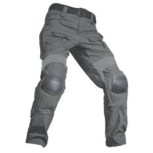 Pantalons pour hommes Force tactique militaire pour hommes CP Camo Multi Cam Cargo Pants Casual Work Suit Combat Air Gun Army Green Knee Pad Pants 230410